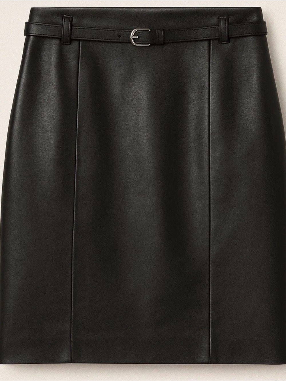 Black 100% Leather Pencil Skirt size 10